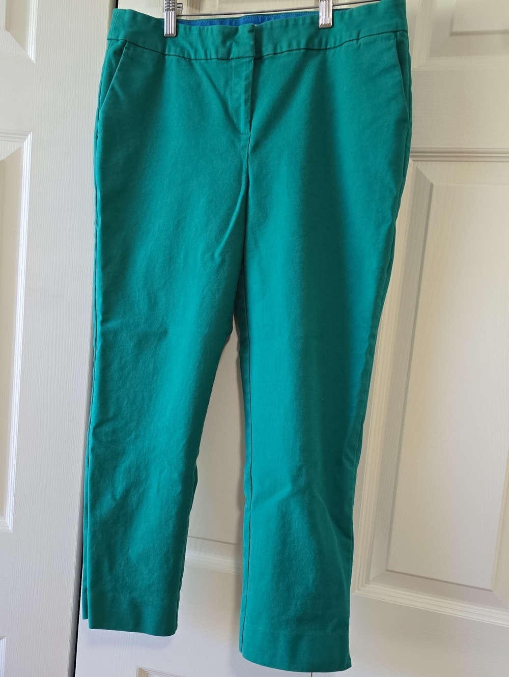 Boden Teal and Blue Waistband Cropped Pants